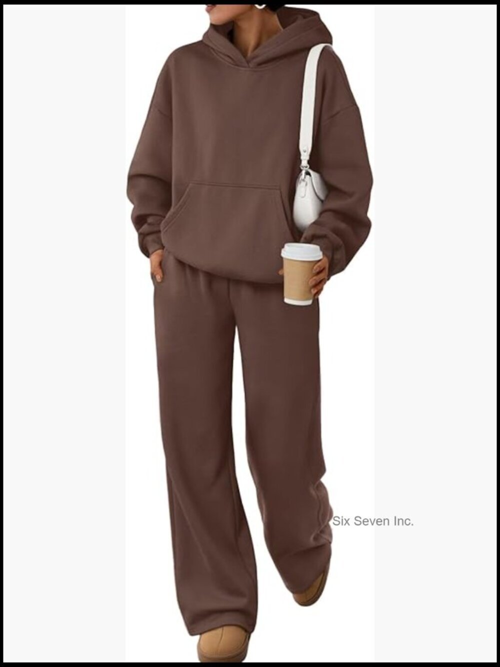 2 Piece Lounge Sweat Set Plus Size Oversized Hoodie Wide Leg Pants Travel Outfit